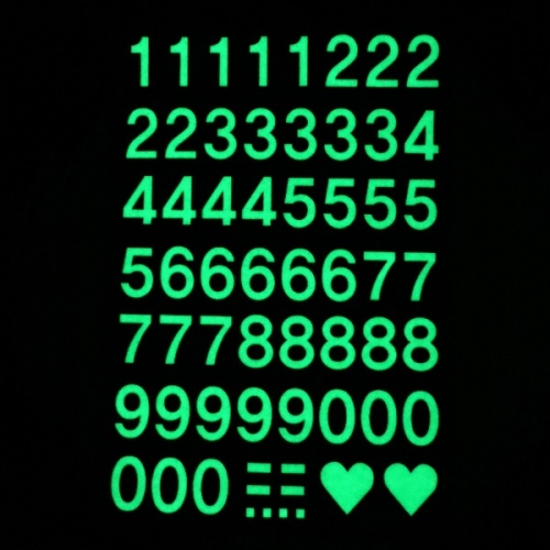 (스티커몰)야광별 야광 숫자 NS-73