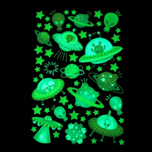 (스티커몰)야광별 UFO 외계인 NS-79