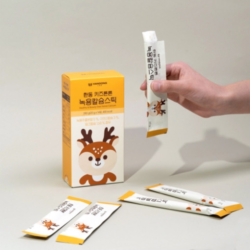 한동 키즈 튼튼 녹용 칼슘 사슴 젤리 스틱 14포 어린이 학생 건강 간식