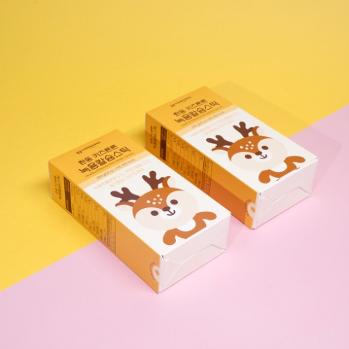 한동 키즈 튼튼 녹용 칼슘 사슴 젤리 스틱 14포 x 2박스 어린이 학생 건강 간식