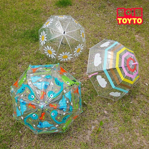 어린이 투명 1단 우산 캐릭터 비닐 키드 자동우산 아동 선물