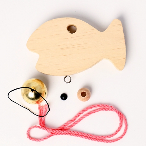 원목 물고기 도어벨