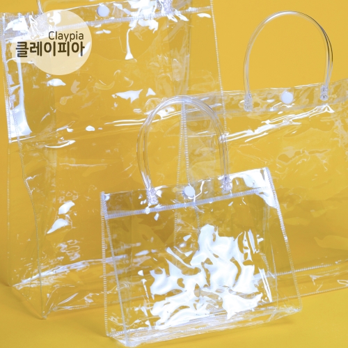 클레이피아 PVC 투명 비치백 3종