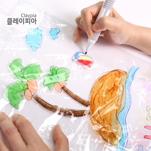클레이피아 PVC 투명 비치백 3종