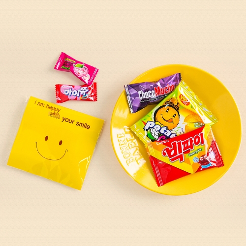 [답례품 구디백] 푸짐한스마일 간식+무료스티커 졸업 입학 스티커 생일 간식 선물 방학 축하 G_GI0007