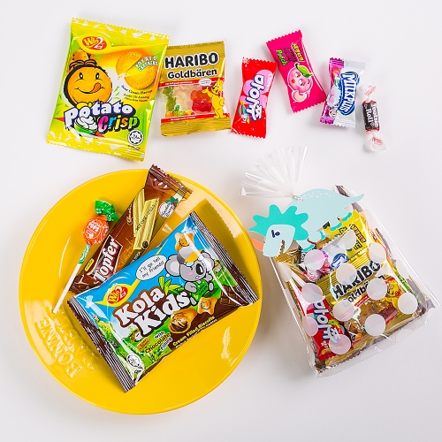 [답례품 구디백] 크앙 공룡 간식+무료스티커 졸업 입학 스티커 생일 간식 선물 방학 축하 G_GI0013