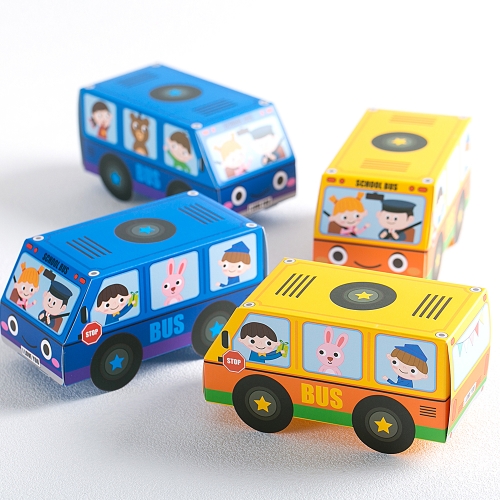 [답례품 구디백] 빵빵 동물 버스 간식+무료스티커 졸업 입학 스티커 생일 간식 선물 방학 축하 G_GI0033