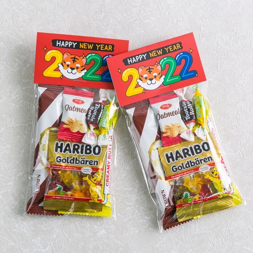 [답례품 구디백] 호랑이표 복덩이 간식+무료스티커 졸업 입학 스티커 생일 간식 선물 방학 축하 G_GI0052