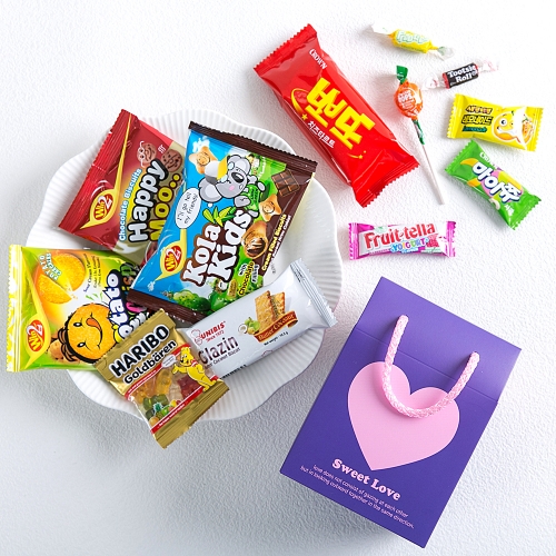 [답례품 구디백] 빵빵 하트 가방+무료스티커 졸업 입학 스티커 생일 간식 선물 방학 축하 G_GI0039