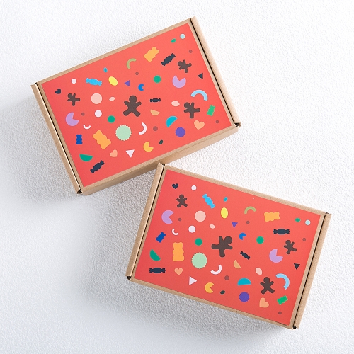 [답례품 구디백] 해피박스 색연필(빨강)+무료스티커 졸업 입학 스티커 생일 간식 선물 방학 축하 G_GI0061