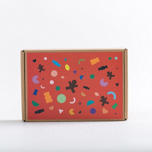 [답례품 구디백] 해피박스 색연필(빨강)+무료스티커 졸업 입학 스티커 생일 간식 선물 방학 축하 G_GI0061