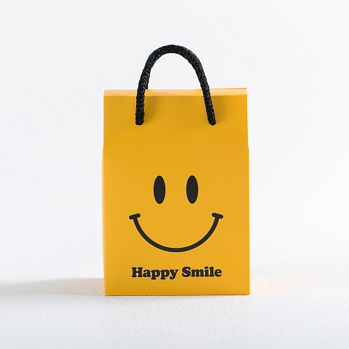 [답례품 구디백] 스마일 손잡이 구디백+무료스티커 졸업 입학 스티커 생일 간식 선물 방학 축하 G_GI0062