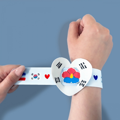 [탑키드] 만들기 나라사랑 태극기 요술 팔찌 (6인용)
