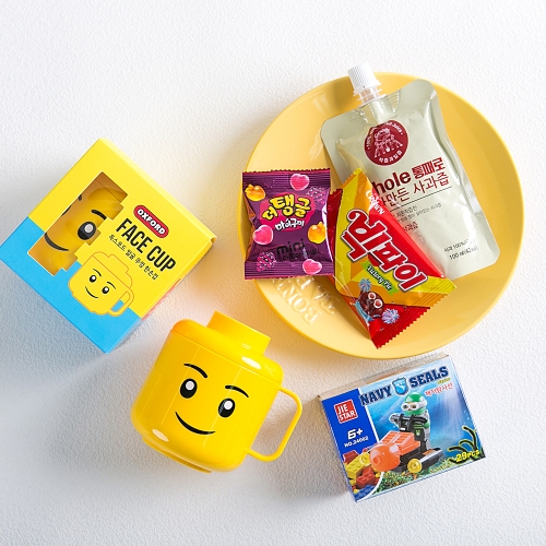 [답례품 구디백] 옥스포드컵 블록(남아 여아 2종선택구매)+무료스티커 졸업 입학 스티커 생일 간식 선물 방학 축하 G_GI0063