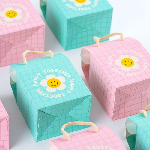 [답례품 구디백] 데이지 손잡이 구디백+무료스티커 졸업 입학 스티커 생일 간식 선물 방학 축하 G_GI0068