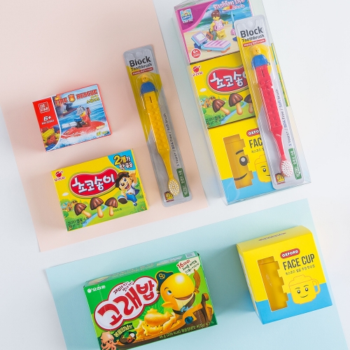 [답례품 구디백] 옥스포드 투명 손잡이(남아 여아 2종선택구매)+무료스티커 졸업 입학 스티커 생일 간식 선물 방학 축하 G_GI0077