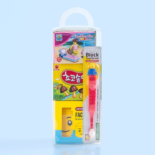 [답례품 구디백] 옥스포드 투명 손잡이(남아 여아 2종선택구매)+무료스티커 졸업 입학 스티커 생일 간식 선물 방학 축하 G_GI0077