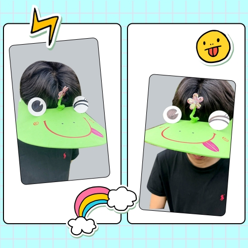 메이크문구 M159 EVA모자꾸미기 개구리