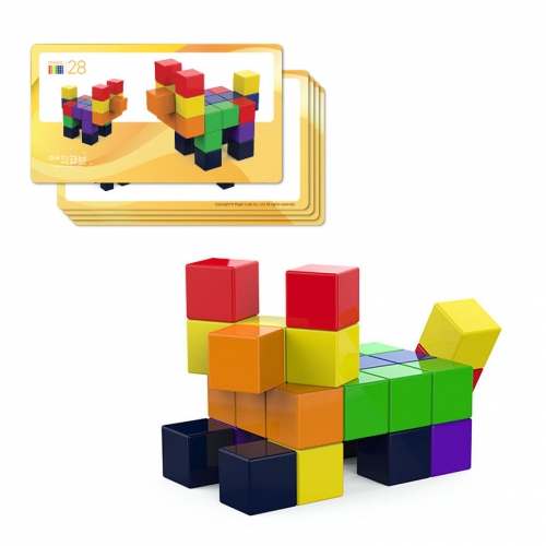 매직큐브 큐블로 국내생산 자석블럭 매직28pcs 모음 / 활동카드 옵션