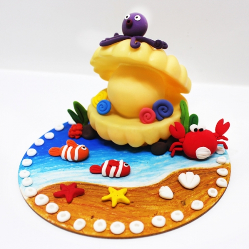 클레이 조개 무드등