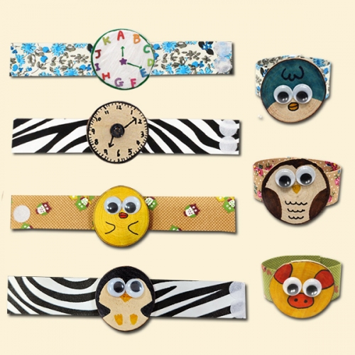 나무 손목 팔찌_5인용