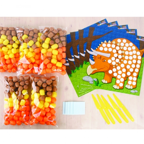 플레이콘 모자이크 (공룡-트리케라톱스) 5인용-1세트