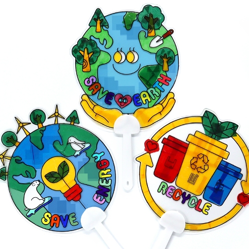 [하하당] 지구환경 썬캐쳐 부채 (3종 택1)