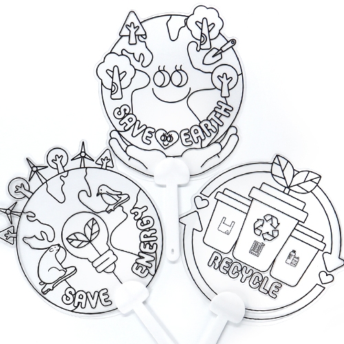 [하하당] 지구환경 썬캐쳐 부채 (3종 택1)