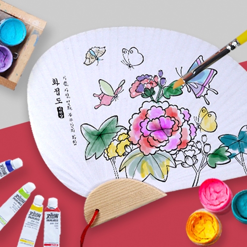 [하하당] 전통민화 조개부채 (5종 택1)