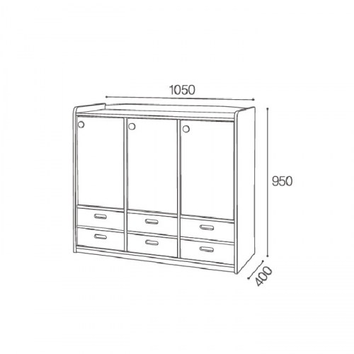 고무 서랍문옷장 6인용