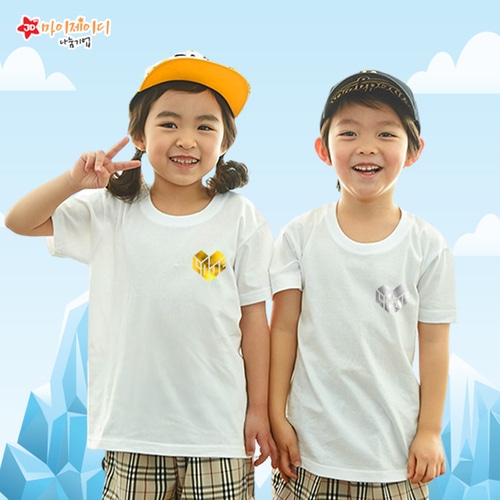 국내산 순면 반짝반짝 포일 아트 골드 실버 티셔츠 반팔 _하트인러브 ★심플디자인★