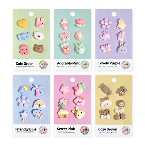 실내화 슬리퍼 입체장식 파츠 악세서리(3000원X6개)