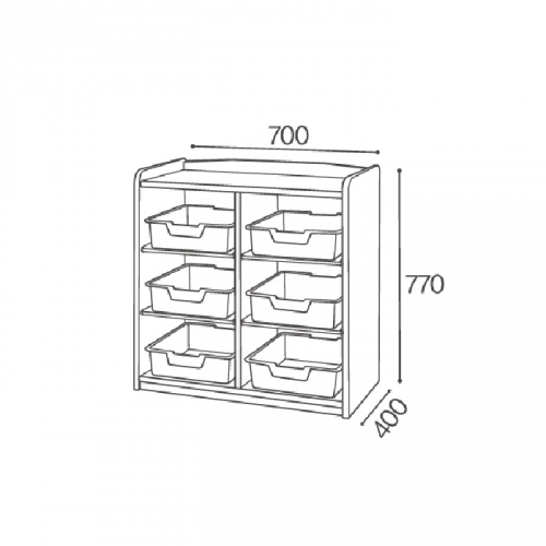 고무 영아투명바구니장 6인용