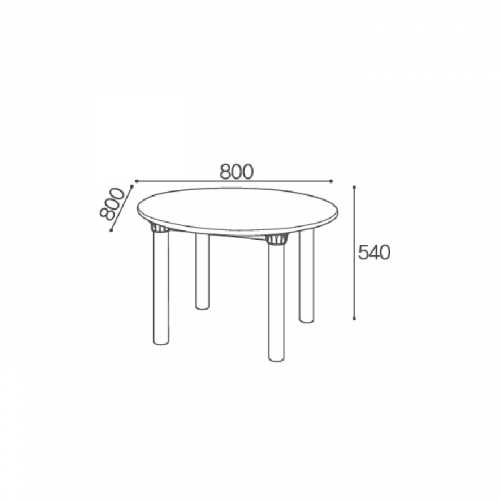고무 원형 책상