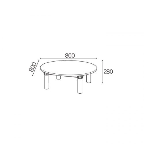 고무 원형 책상