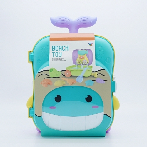고래 캐리어 모래놀이 장난감 세트 샌드토이 여행가방