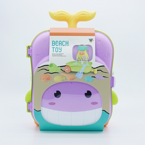 고래 캐리어 모래놀이 장난감 세트 샌드토이 여행가방