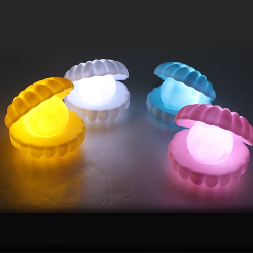 Led 진주 조개 무드등 단품_4색