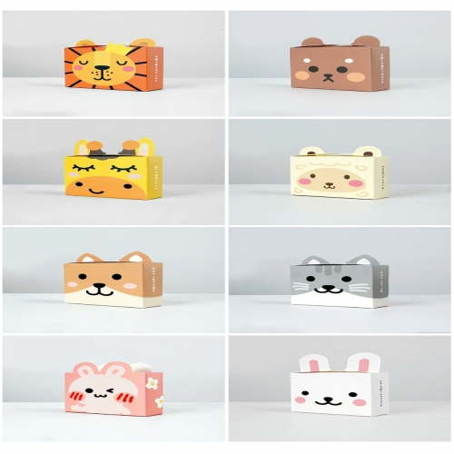 선물상자 동물 모양 포장 박스(5개입)
