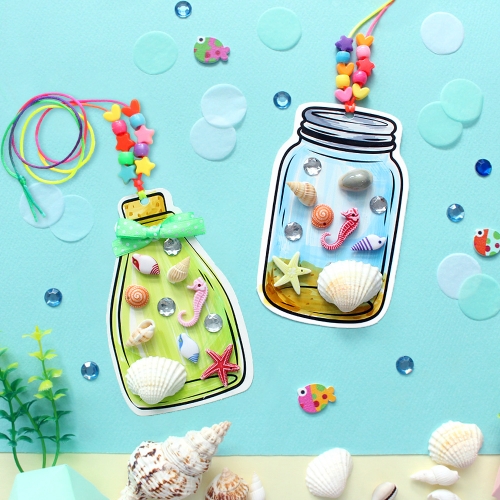 바다 유리병 목걸이 10set