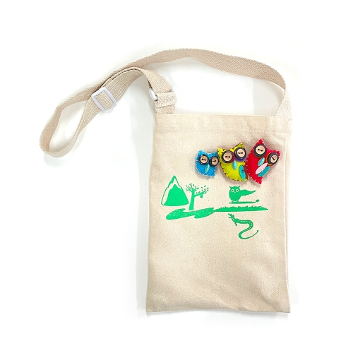 부엉이 부직포 단추 인형(대,중)