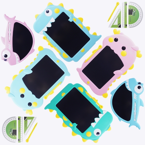 레인보우 컬러 LCD 공룡 상어 드로잉 패드 8.5인치 6종 동물 전자 노트 보드