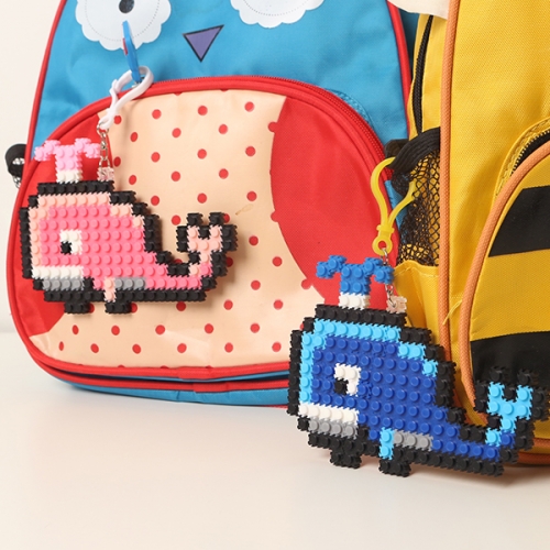 디폼 블록 고래키링