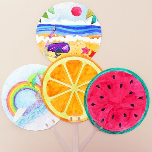 [아트드림] 밑그림 종이부채(2개)