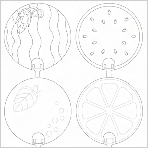 [아트드림] 밑그림 종이부채(2개)