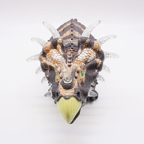 움직이는 트리케라톱스 장난감 LED 코뿔소 공룡 모형 피규어 어린이 선물 세트