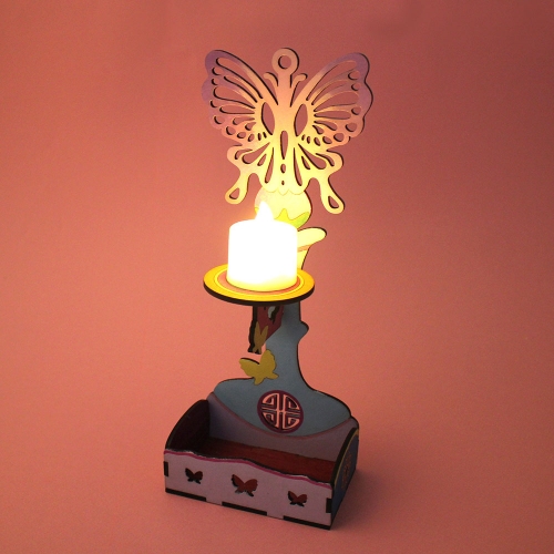 우드 DIY 전통촛대 2종 만들기 무드등 MDF 조립 키트 색칠(LED촛불별매)