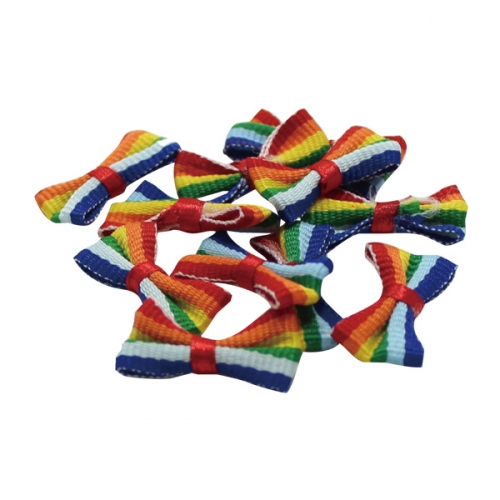 장식 리본 25mm_무지개