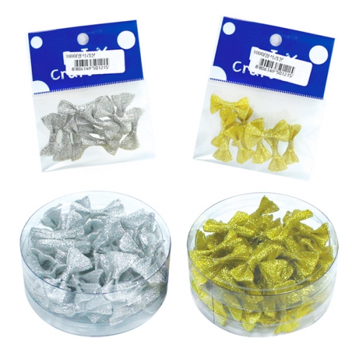 장식 리본 25mm_금색 은색