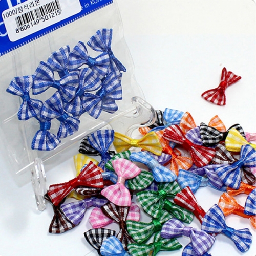 장식 리본 25mm_체크_봉투포장